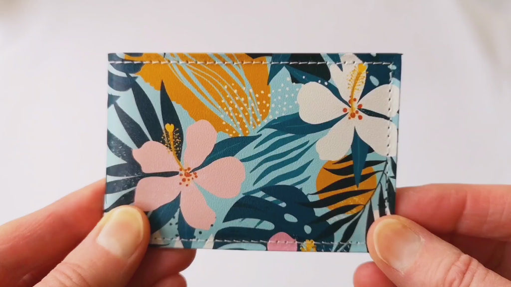 Tropical Floral Recycled Leather Travel Card Holder: Oyster Card Holde –  PoemsAndPolkaDots